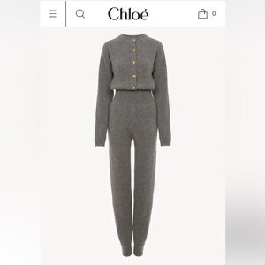 ✨ NWT CHLOE fall 2024 runway jumpsuit in wool and cashmere